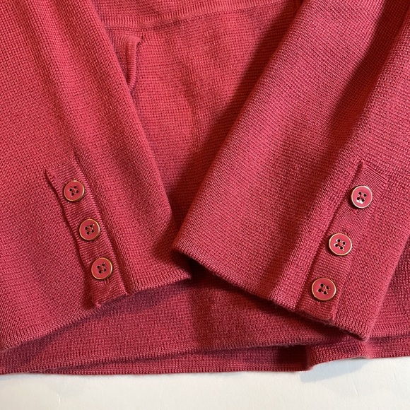 Talbots 2X pure Marino wool button-up cardigan sweater woman’s pink - Picture 5 of 11